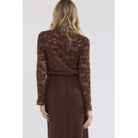 Tramontana Top Velvet Lace Chocolate